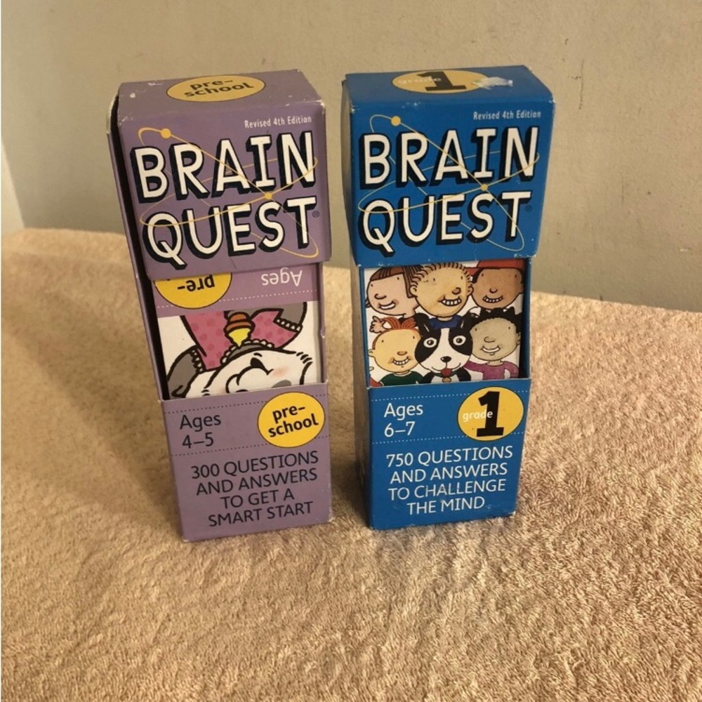 Lot of 2 Brain Quest Packs Ages 4-5 & 6-7 Both 4th Edition